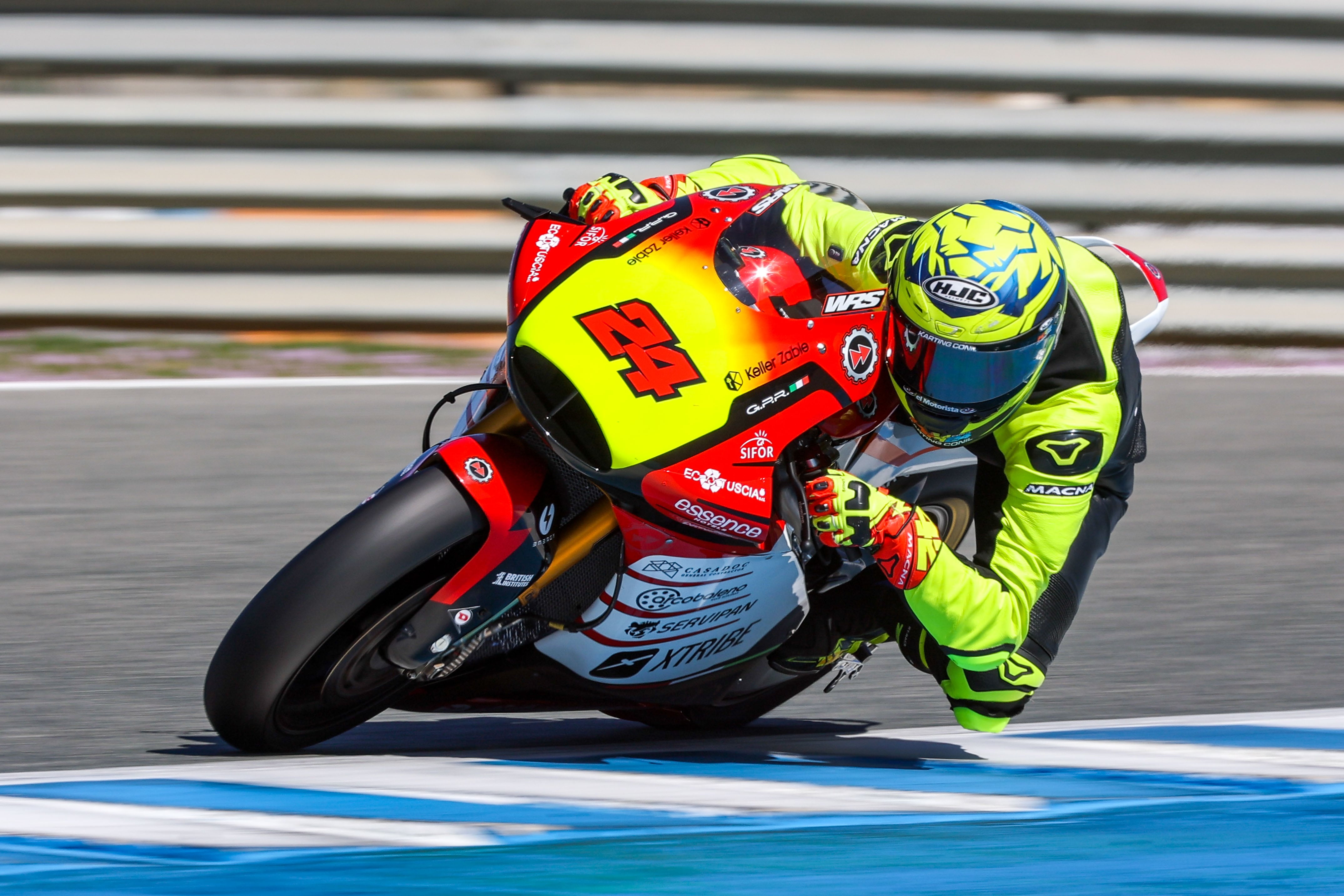 Marcos Ramírez durante la sesión de test de Jerez