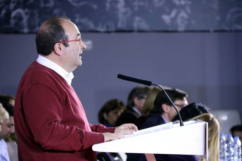 El primer secretario del PSC, Miquel Iceta, durante el Consell Nacional del PSC