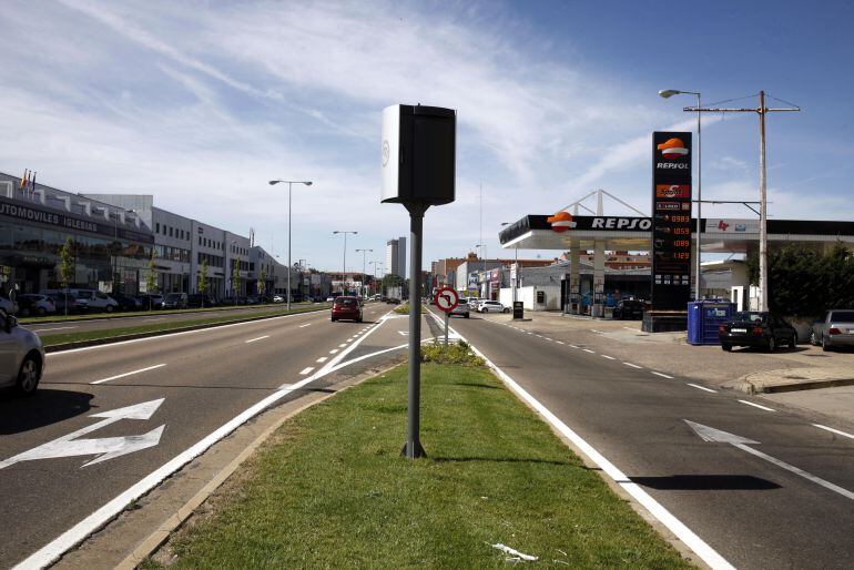 Radar de velocidad situado en la Avenida de Burgos