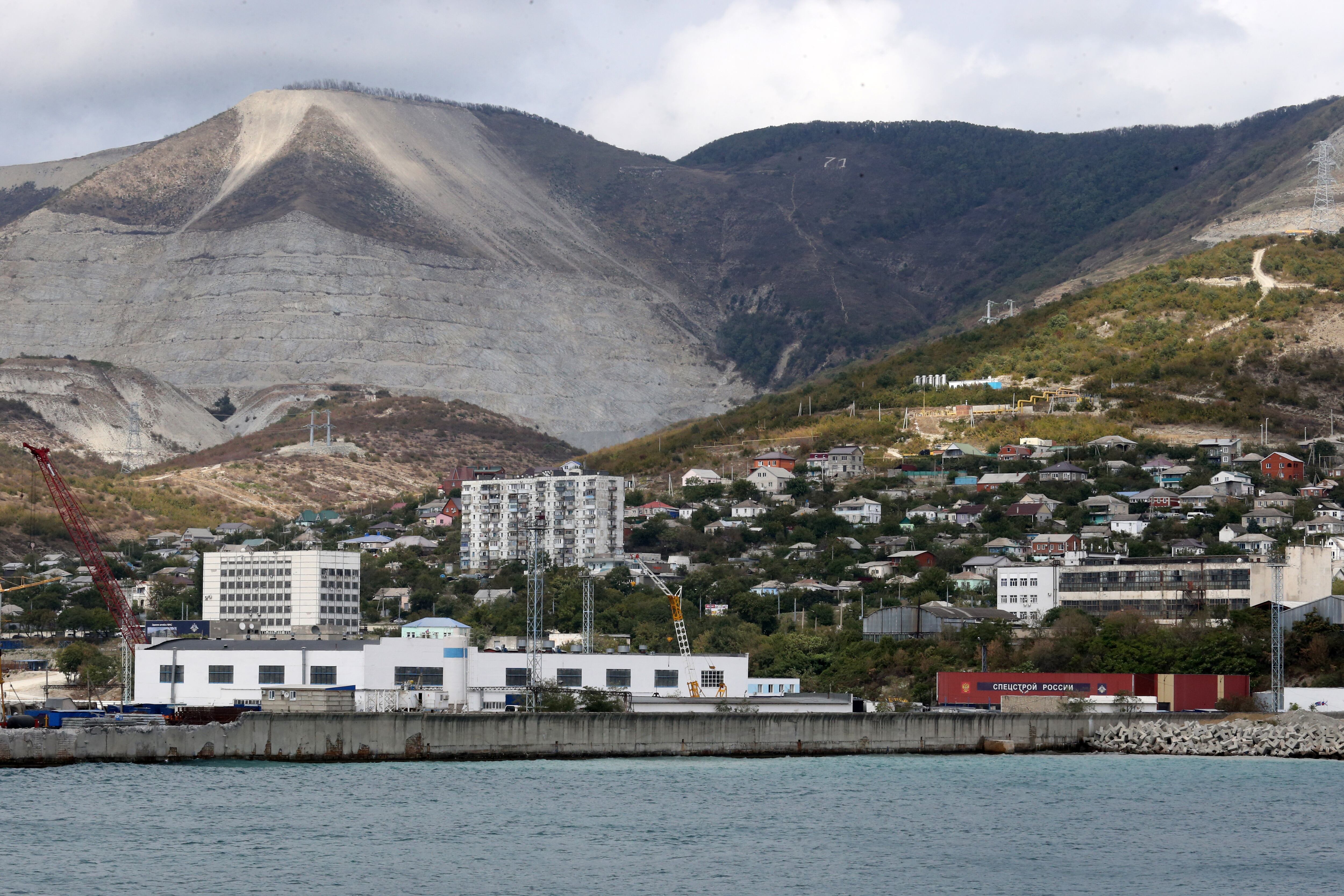 Vista de la base naval rusa de Novorossiysk