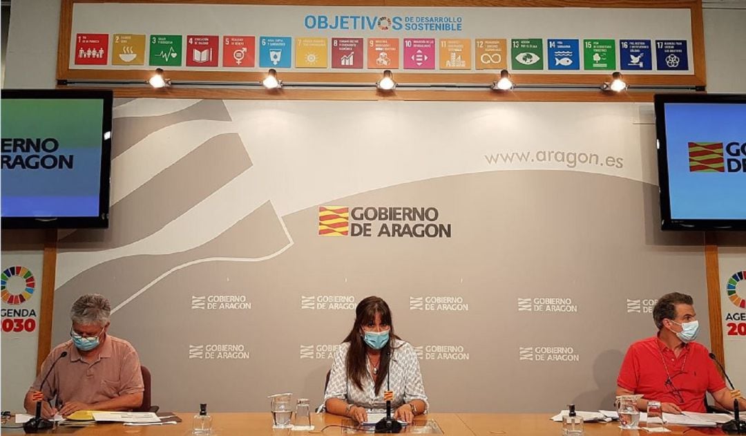 Rueda de prensa de responsables del Departamento de Sanidad del Gobierno de Aragón 