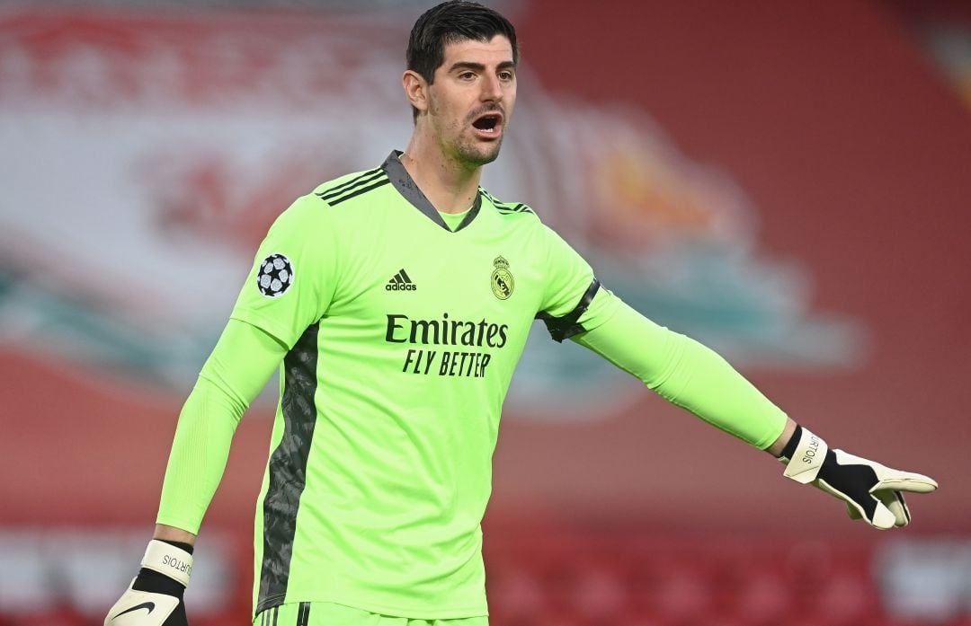 Courtois, en Anfield, la pasada temporada