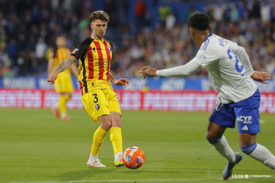Jordi Martín se lesionó en el partido ante el Real Zaragoza en La Romareda