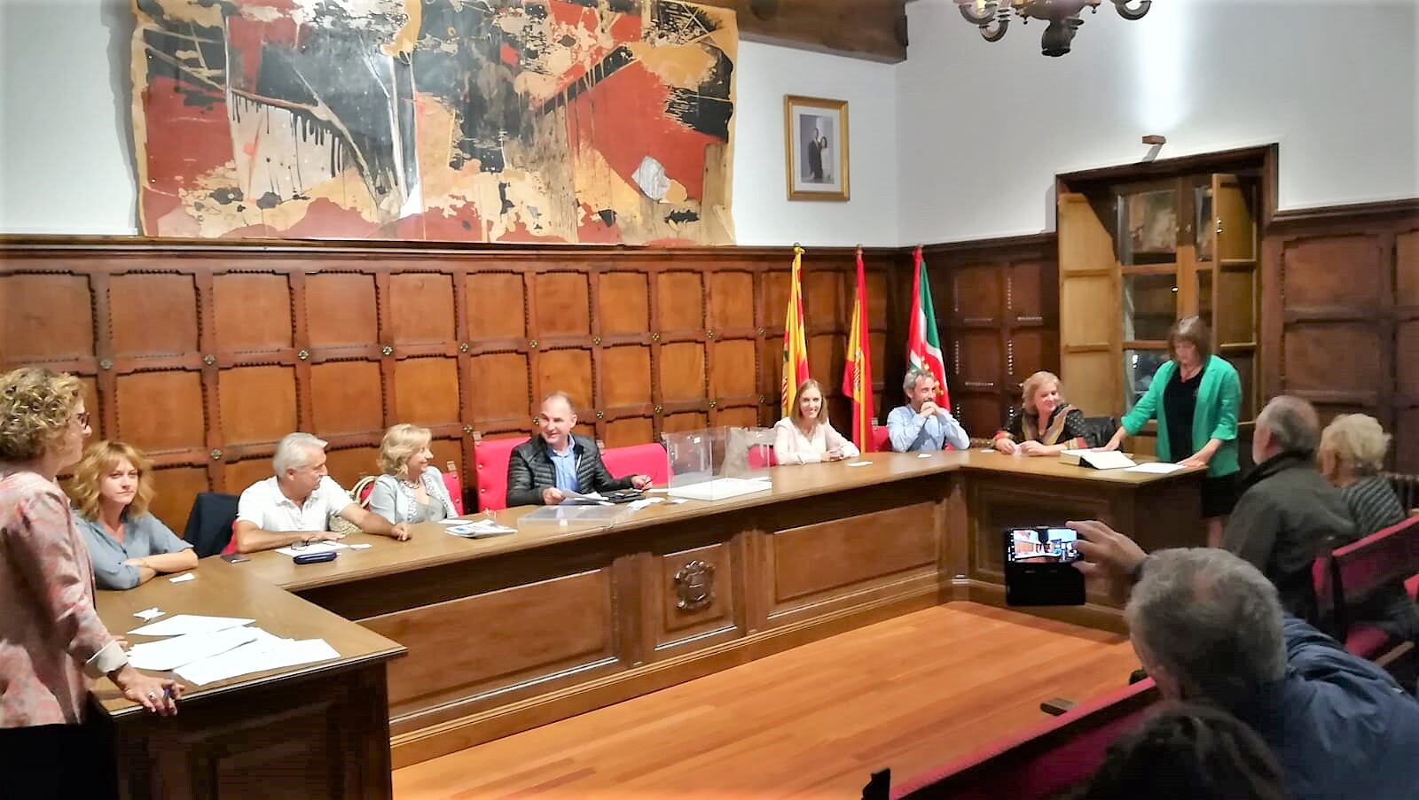 Nuria Pargada en su toma de posesión como alcaldesa de Sabiñánigo