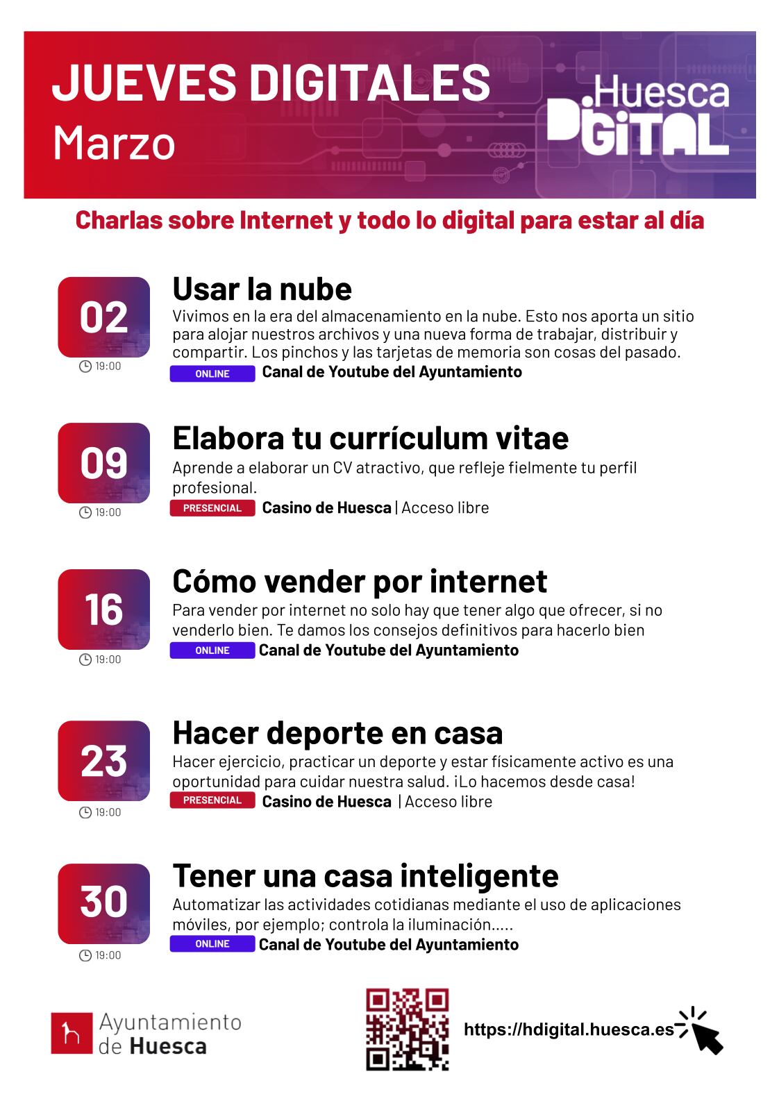 Cartel del ciclo de Jueves Digitales