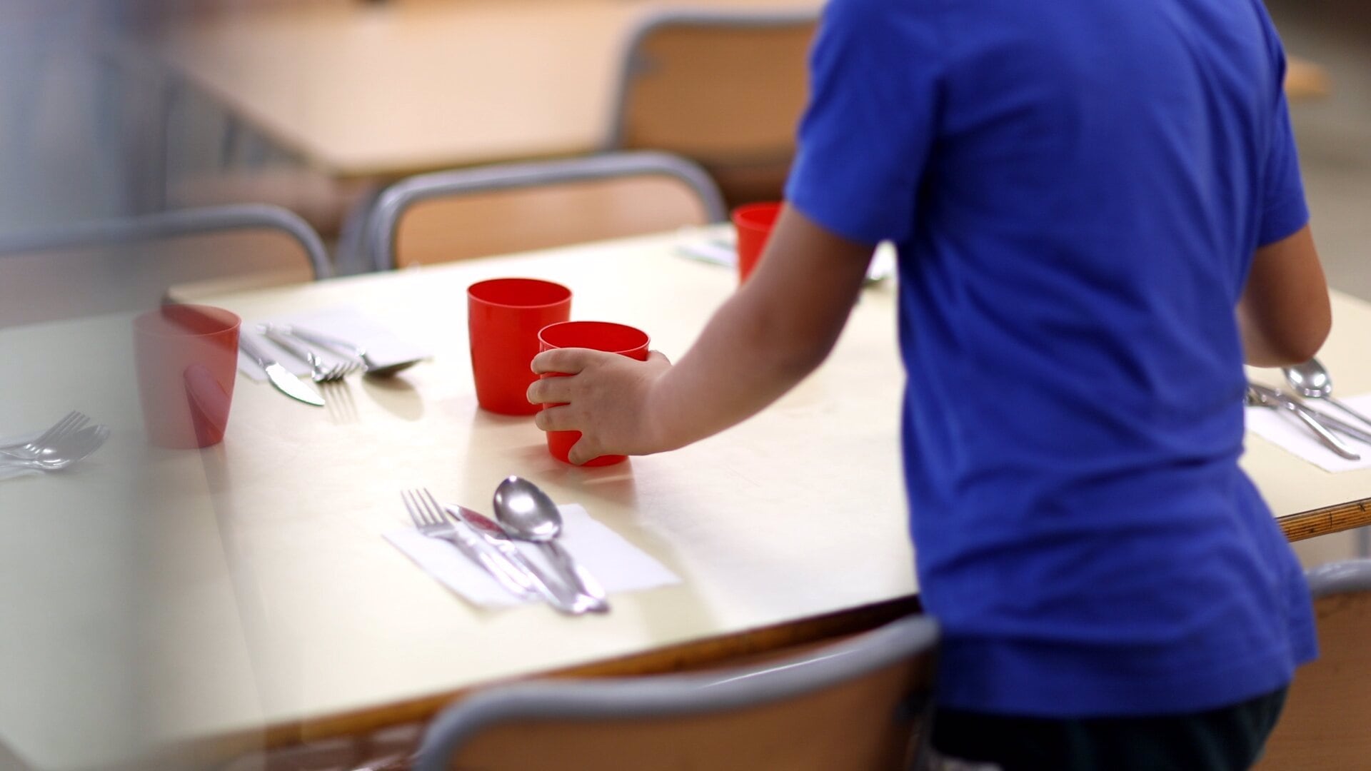 Imagen de archivo de un comedor escolar.