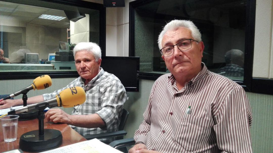 Manuel Hernández  y Jose Luis Ferrero en los estudios de Radio Zamora