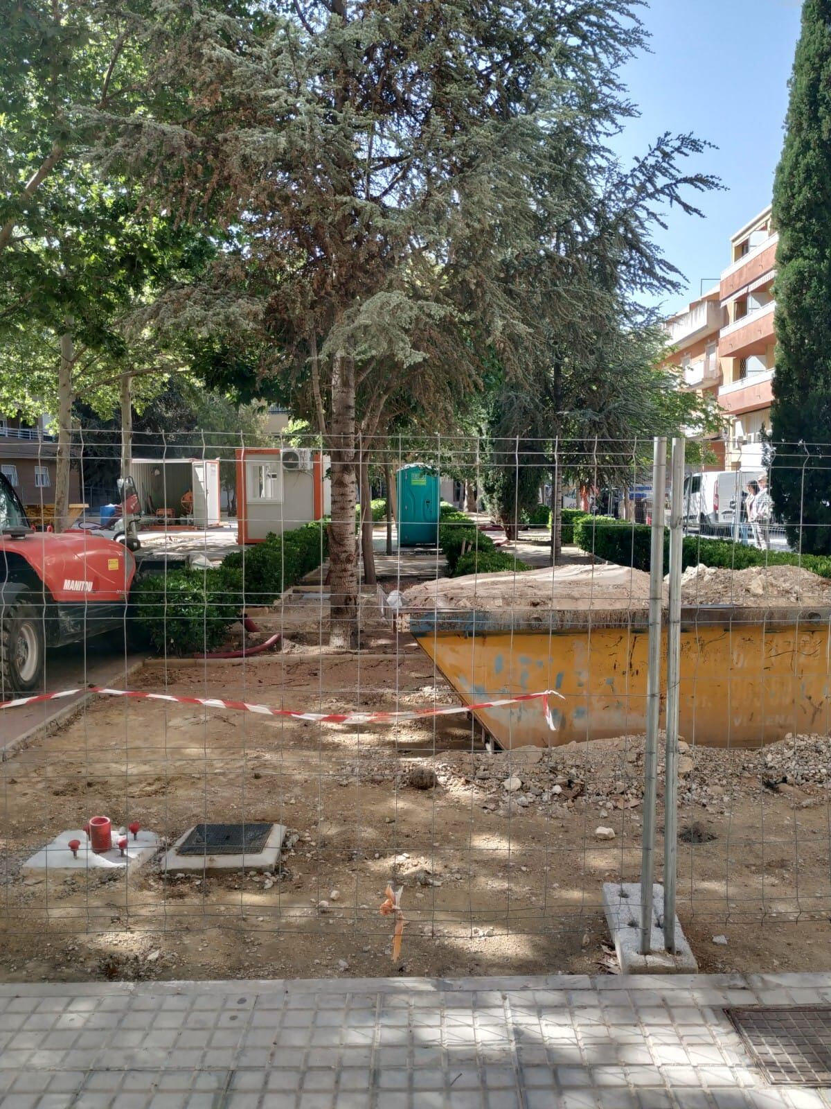 El parque en obras