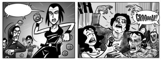 Una de las viñetas del cómic