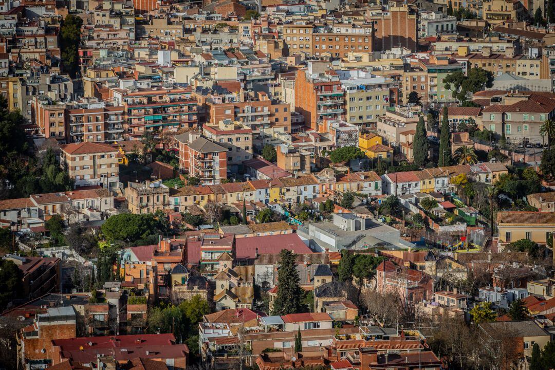 Panorámica de pisos en la ciudad de Barcelona. 