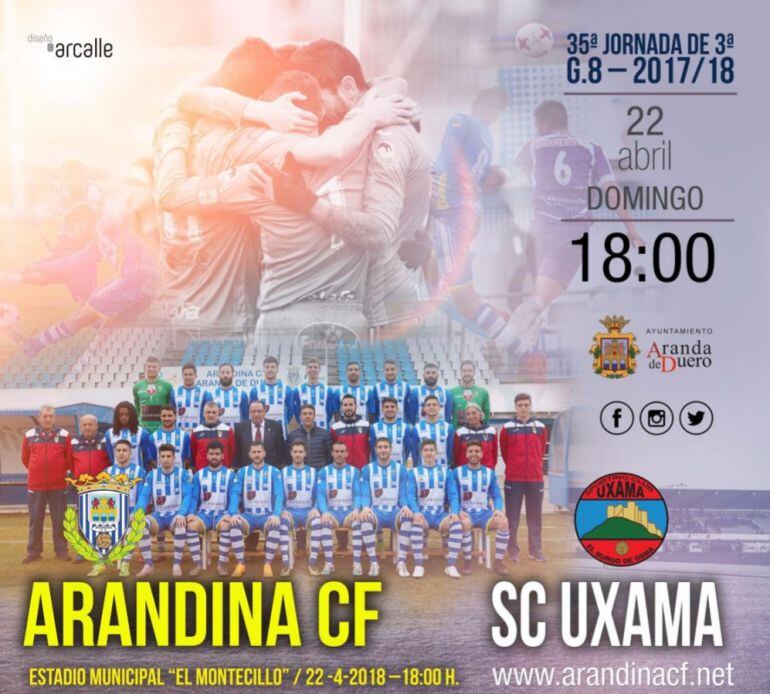 Cartel del encuentro del próximo domingo en El Montecillo.