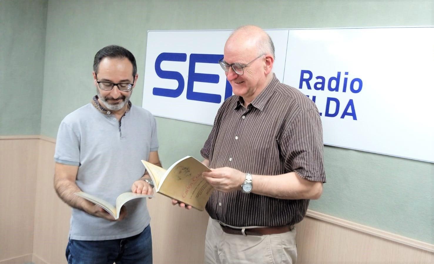 Márquez y Maestre en el estudio de Radio Elda SER