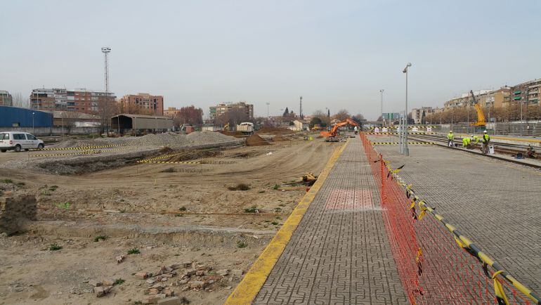 Estado actual de las obras de adecuación de la estación de tren de Granada al AVE provisional