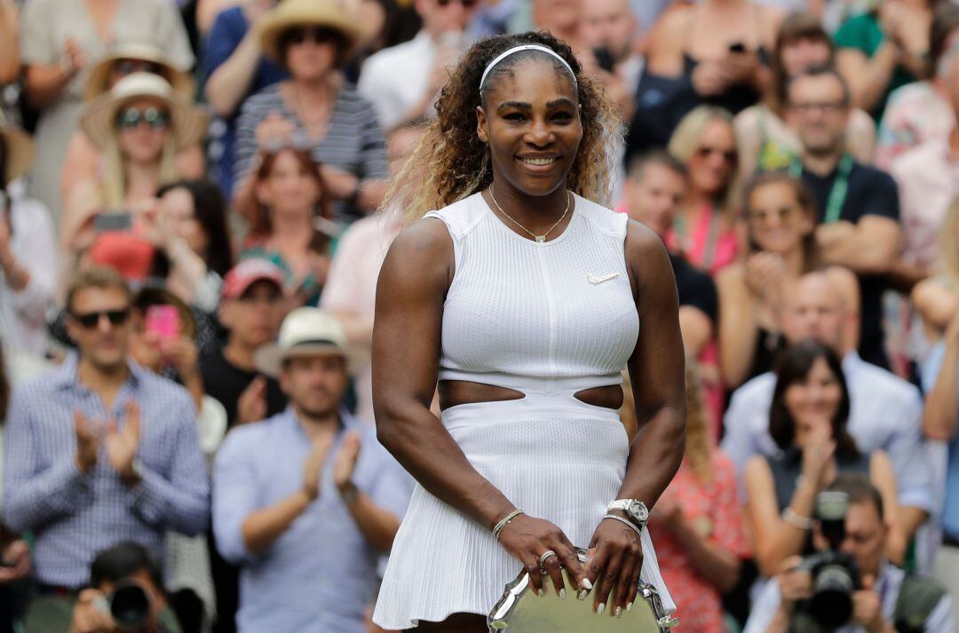 Serena Williams, tras la final de Wimbledon contra Simona Halep.