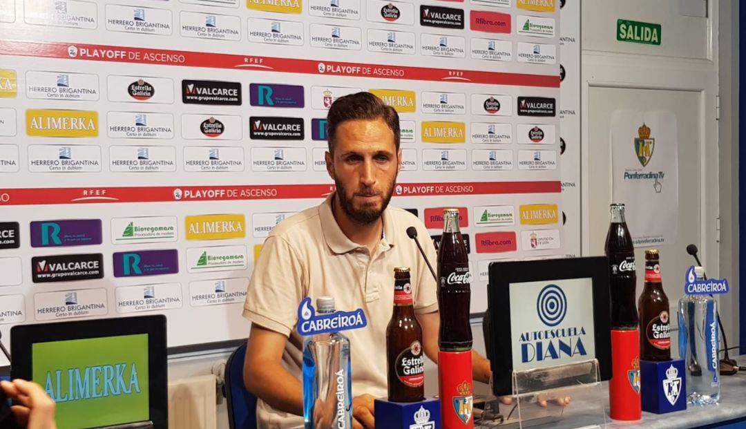 Planagumà, en la sala de prensa de El Toralín