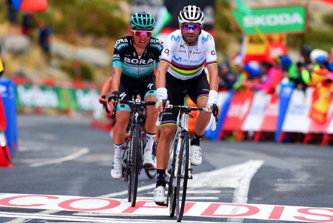 Valverde durante la vigésima etapa de La Vuelta