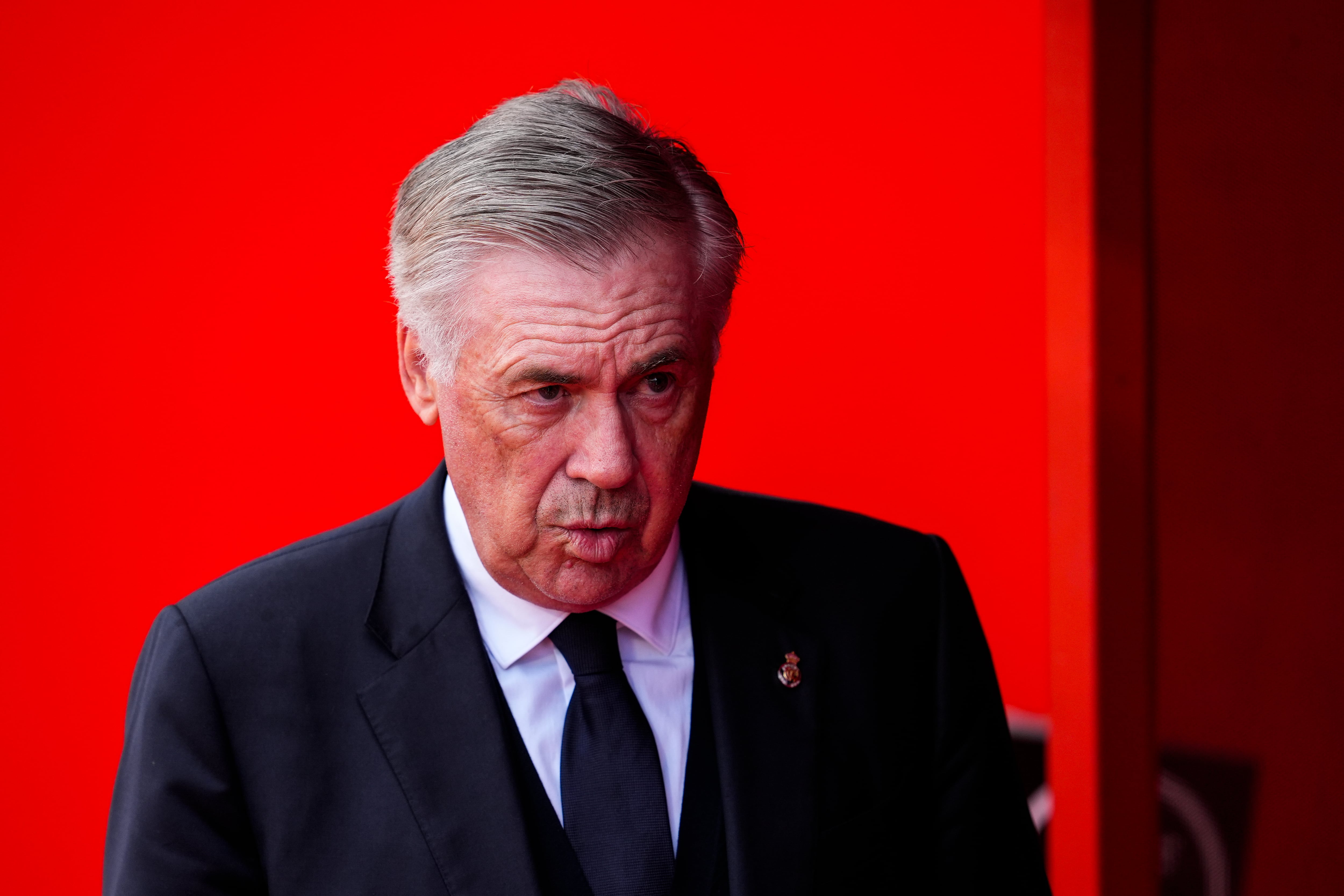 Carlo Ancelotti, durante el partido entre Granada CF y Real Madrid en el Nuevo Los Cármenes