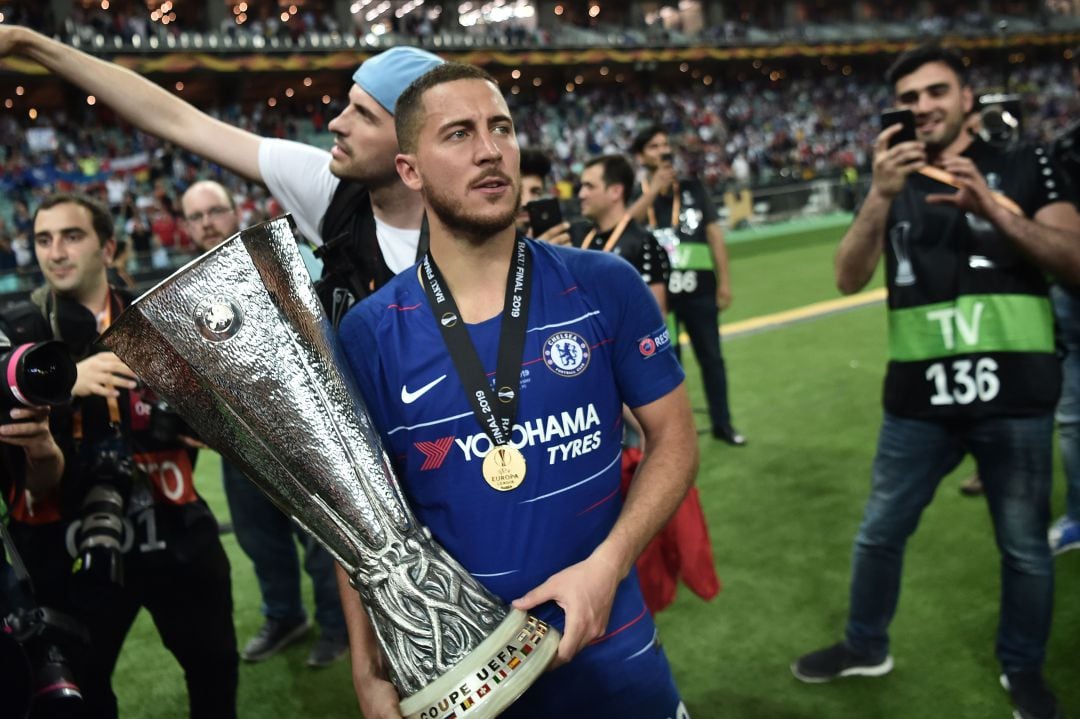 Eden Hazard ganó la Europa League con el Chelsea