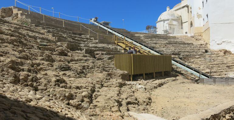 Aspecto del Teatro Romano de Cádiz tras las obras de consolidación