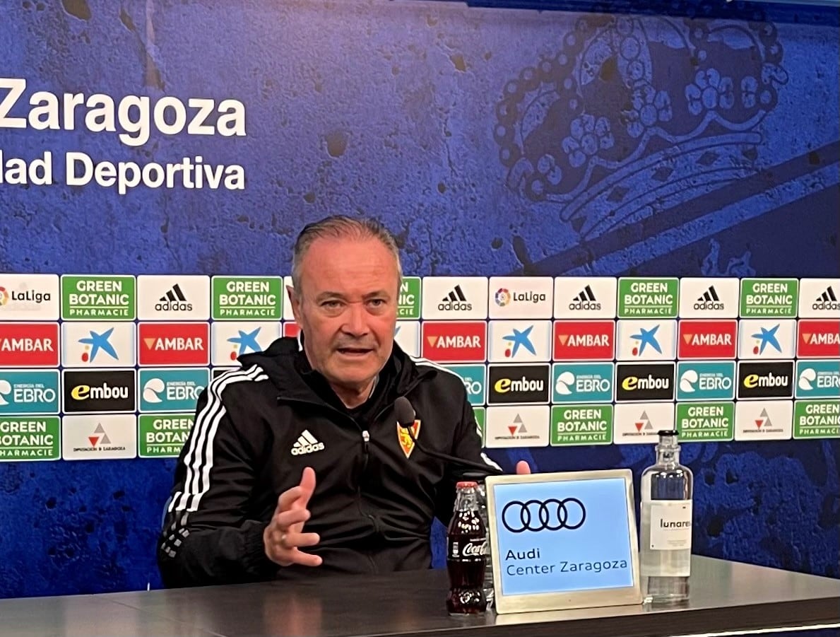 Juan Ignacio Martínez, durante su rueda de prensa previa al partido ante la Real Sociedad B