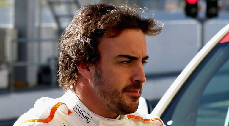 Fernando Alonso, durante los test de Barcelona