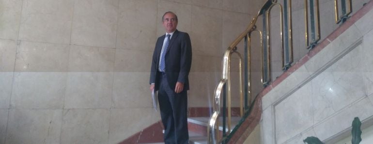 Enrique Losada, tras la reunión del Consejo de Administración de la Autoridad Portuaria de A Coruña