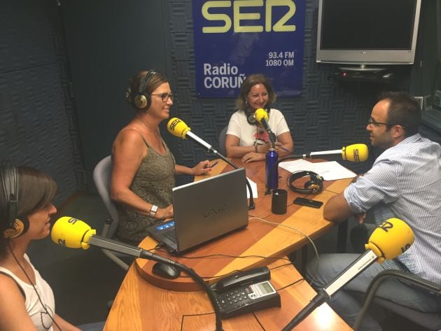 Teba Chacón, Mayte González, Isabel Bravo y Fran Hermida