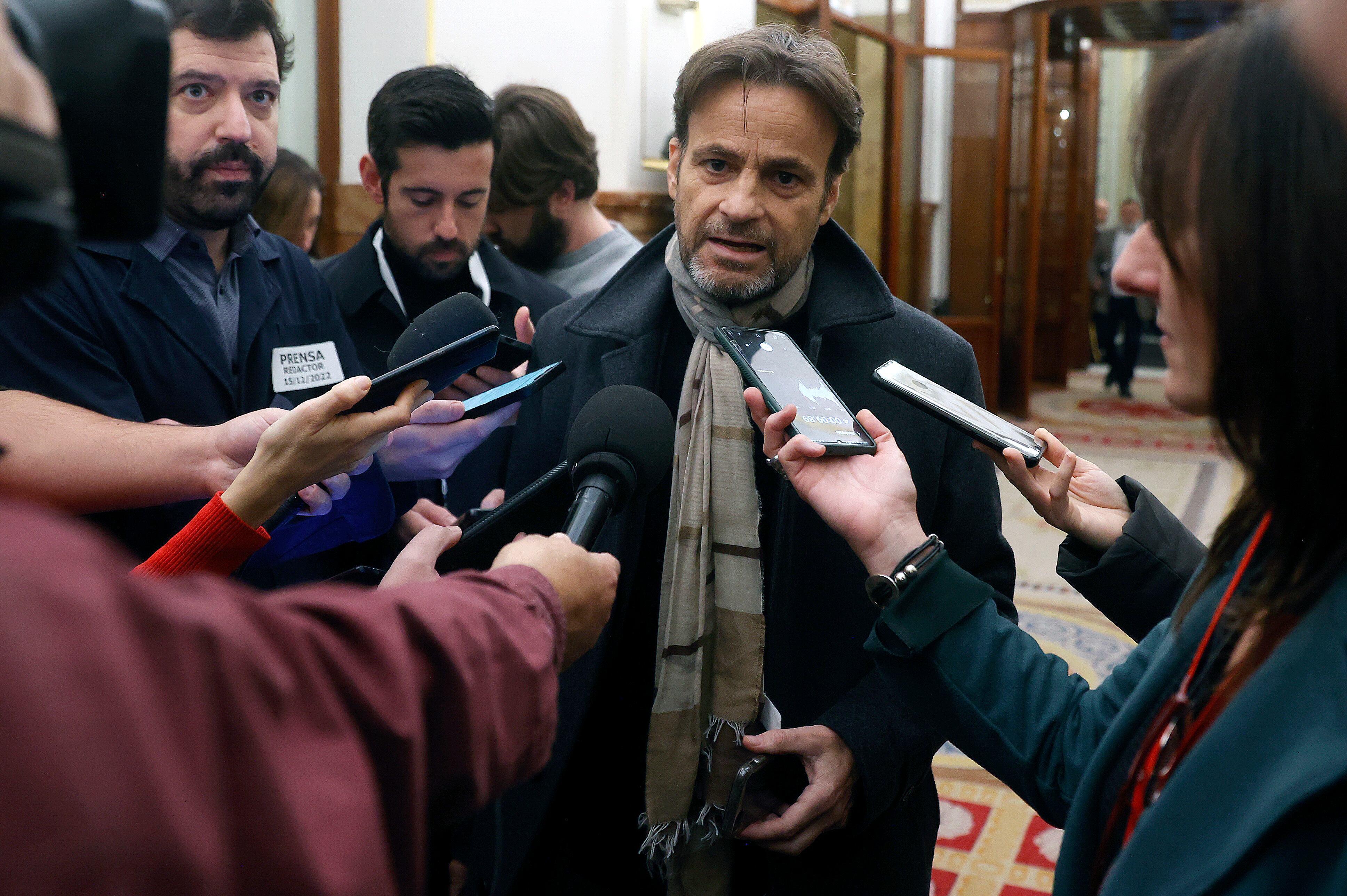 El diputado de Unidas Podemos Jaume Asens, en declaraciones a su llegada al pleno del Congreso.