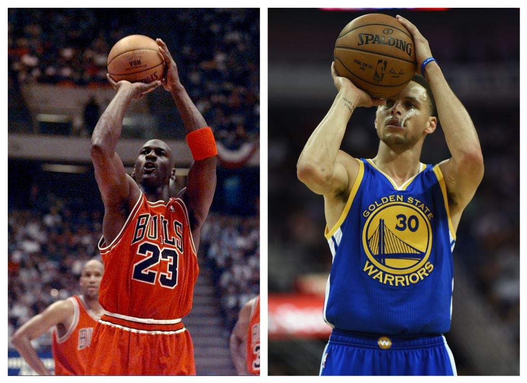 Michael Jordan y Stephen Curry