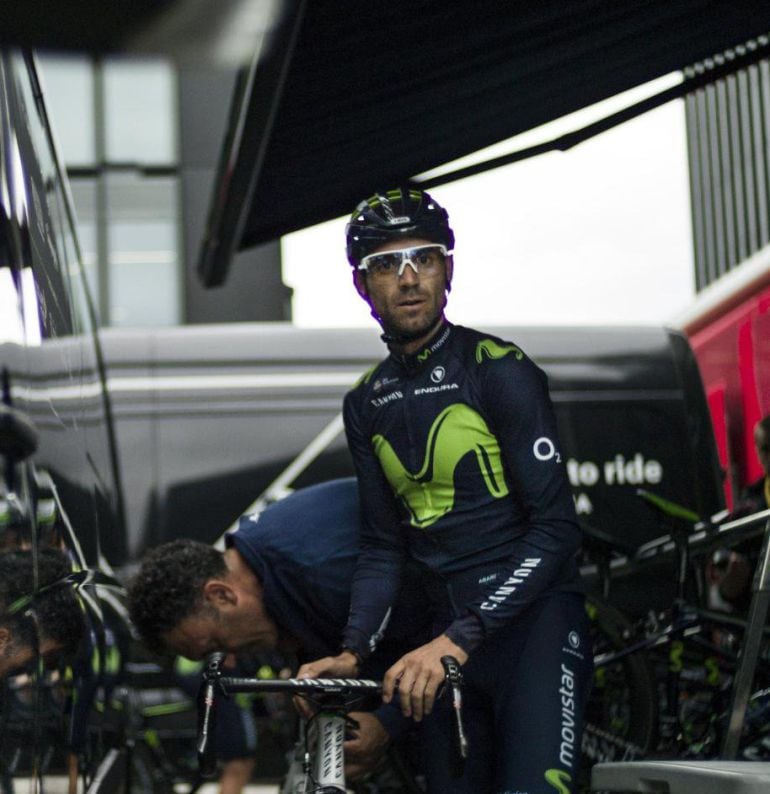 Valverde durante un entrenamiento