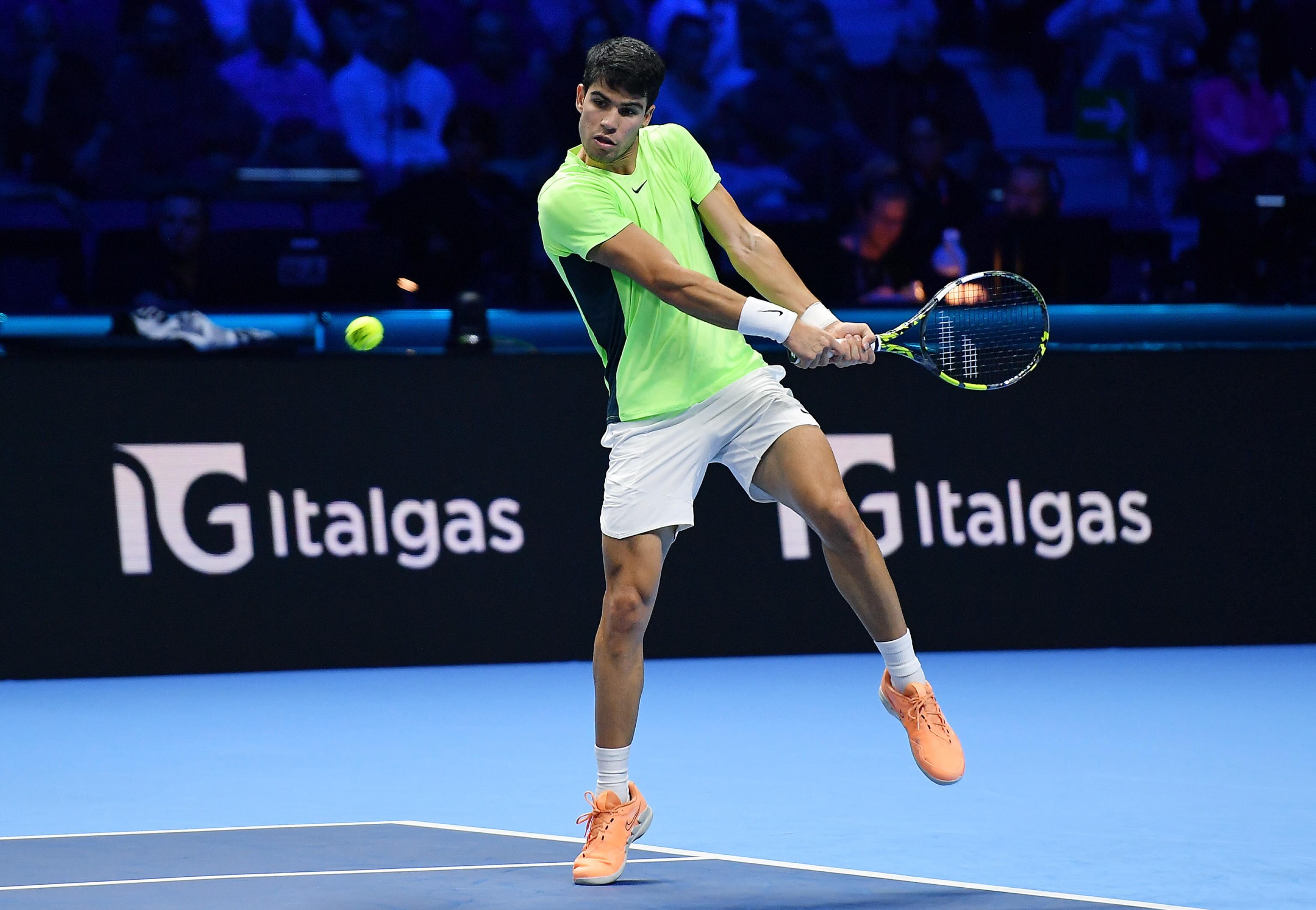 Carlos Alcaraz durante las ATP Finals. (Tenis, Italia, Rusia, España) EFE/EPA/ALESSANDRO DI MARCO