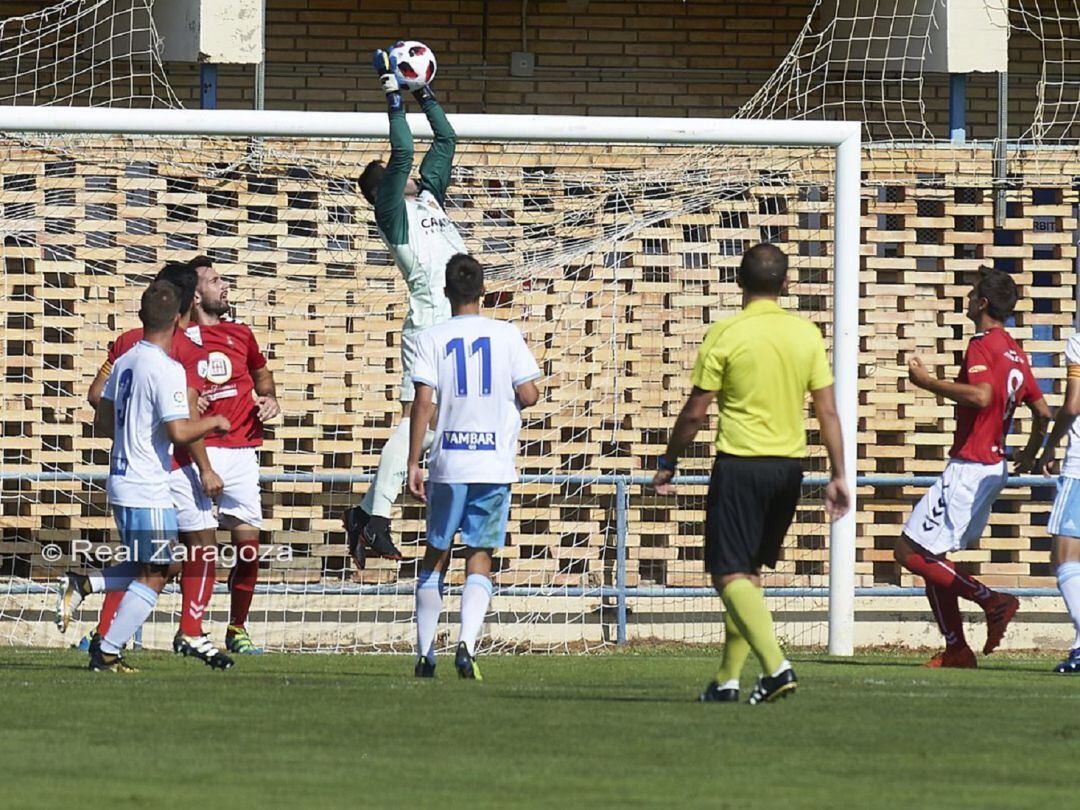 Imagen de uno de los partidos del filial maño esta temporada.