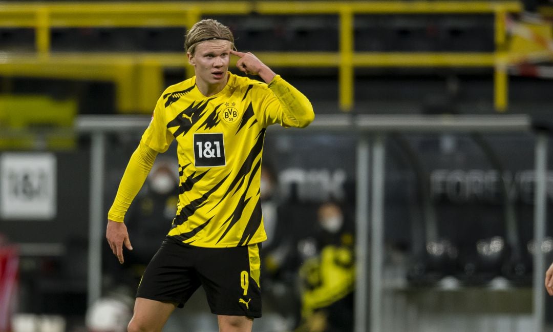 Erling Haaland durante un partido entre el Borussia Dortmund y el Bayern de Múnich. 