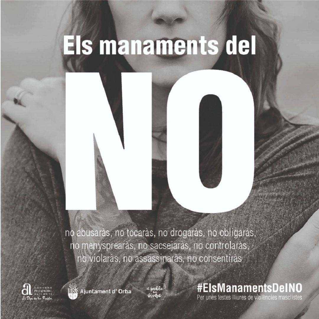 Cartel de la campaña de concienciación sobre las actitudes machistas durnate las fiestas.