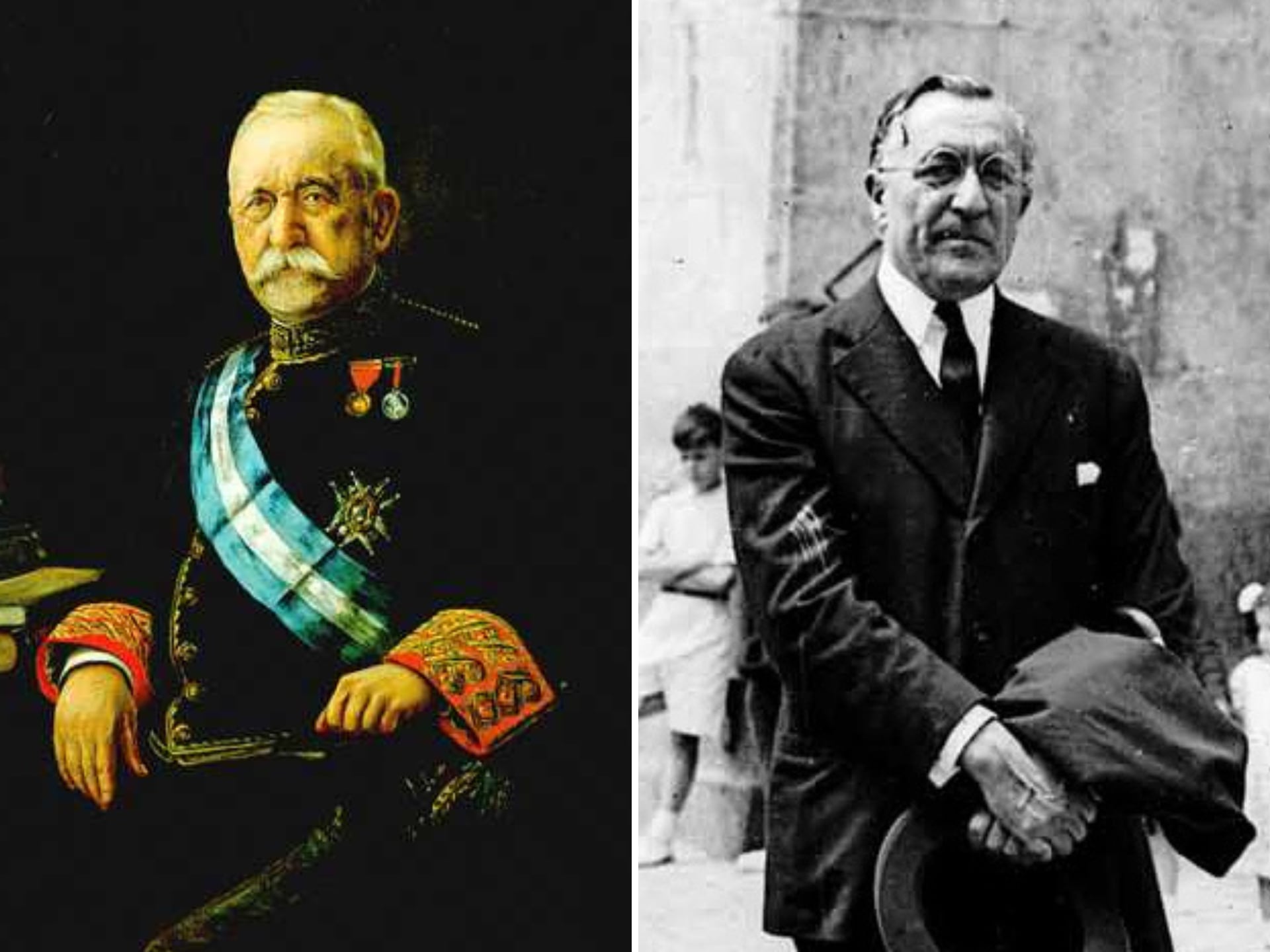 Faustino Rodríguez-San Pedro (i) y Ramiro de Maeztu (d), padres de los térmimos Día de la Raza y Día de la Hispanidad, respectivamente.