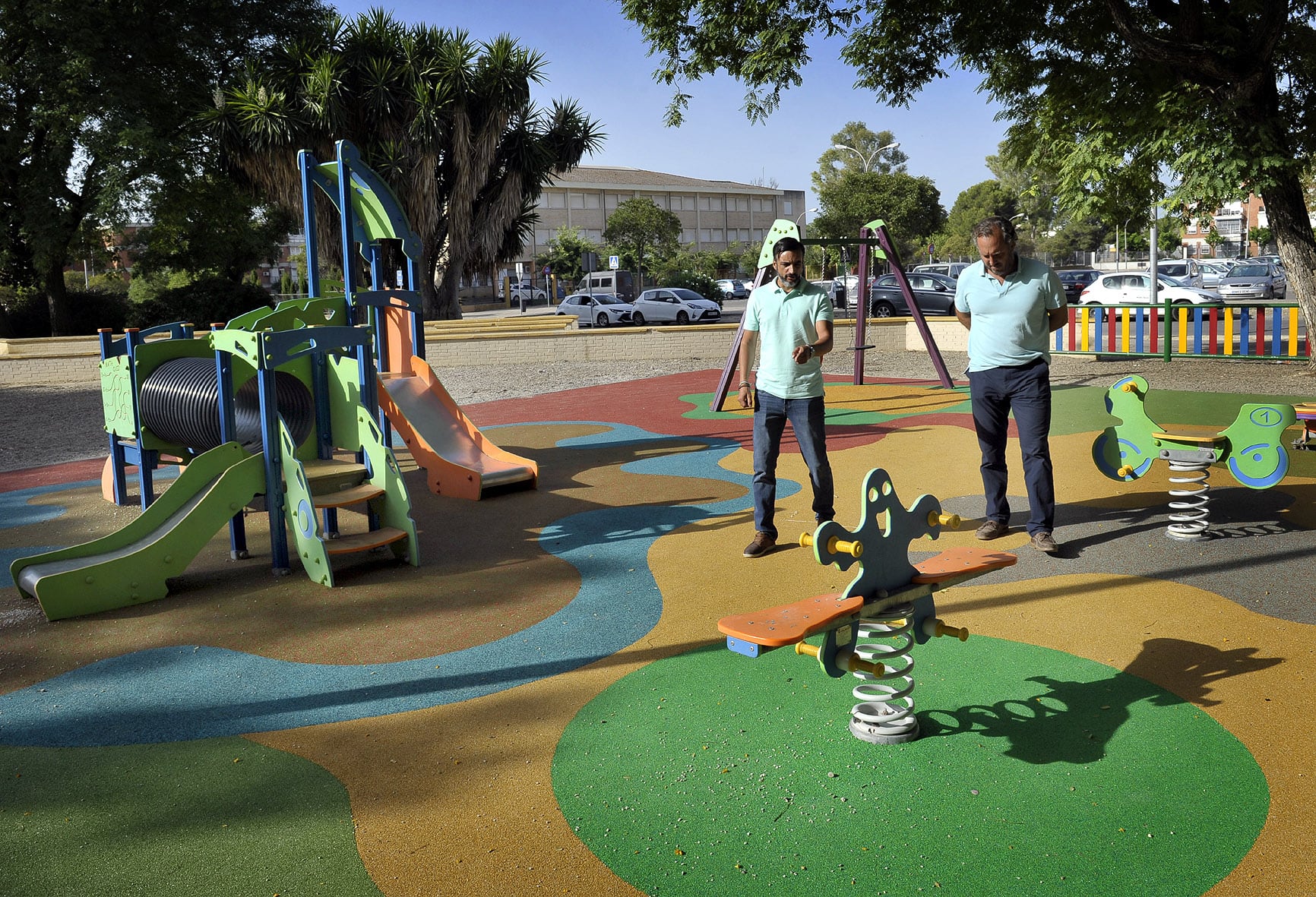 José Antonio Díaz durante su visita al parque de La Unión