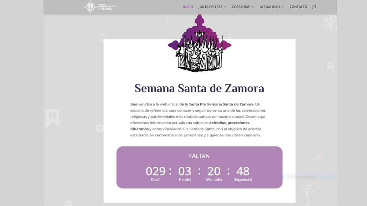 Nuevo site para la Semana Santa de Zamora