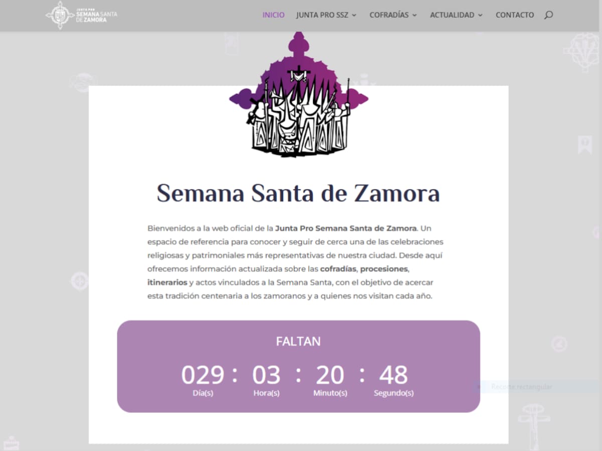 La Semana Santa de Zamora estrena página web