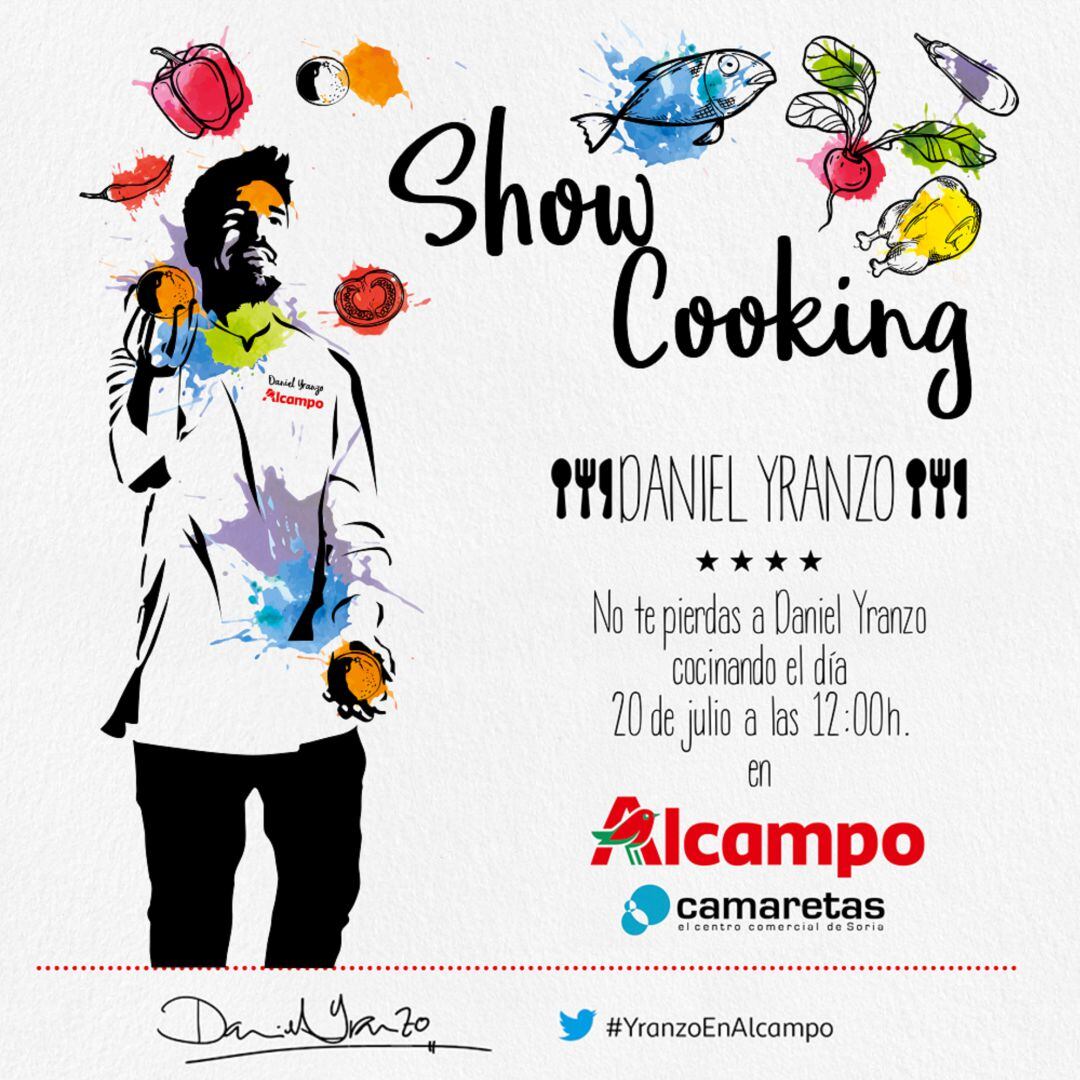 Este sábado, show cooking en Camaretas, con Daniel Yranzo.