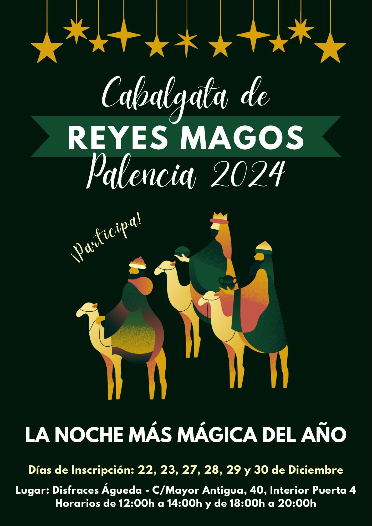 Convocatoria para la Cabalgata de Reyes Magos de Palencia