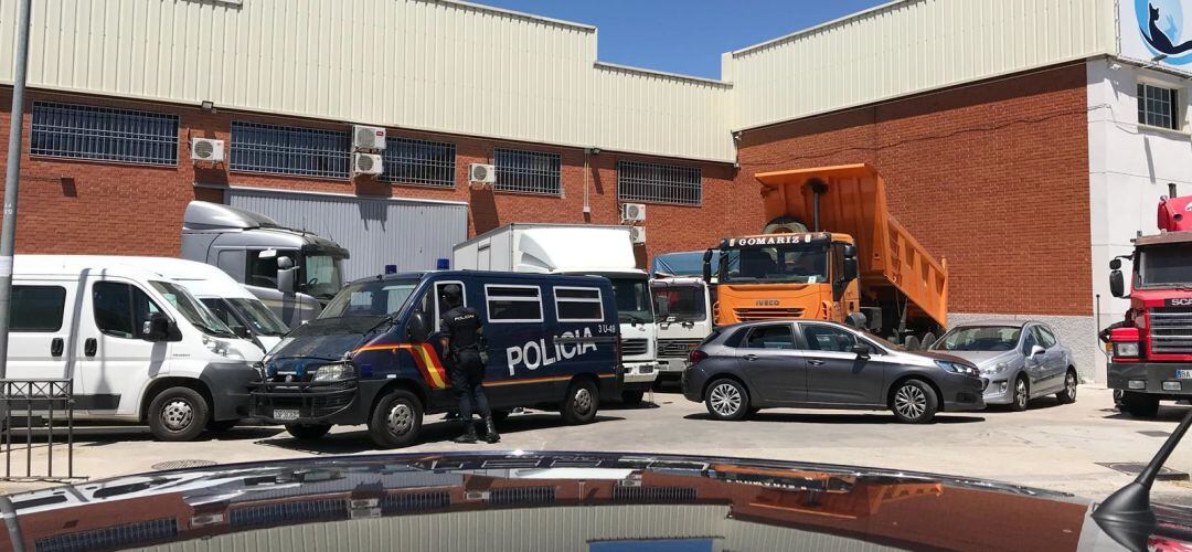 Imágenes del registro en una zona industrial de Fuente el Saz de Jarama