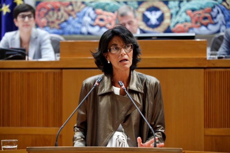 María José Ferrando, durante una intervención en el pleno de las Cortes de Aragón