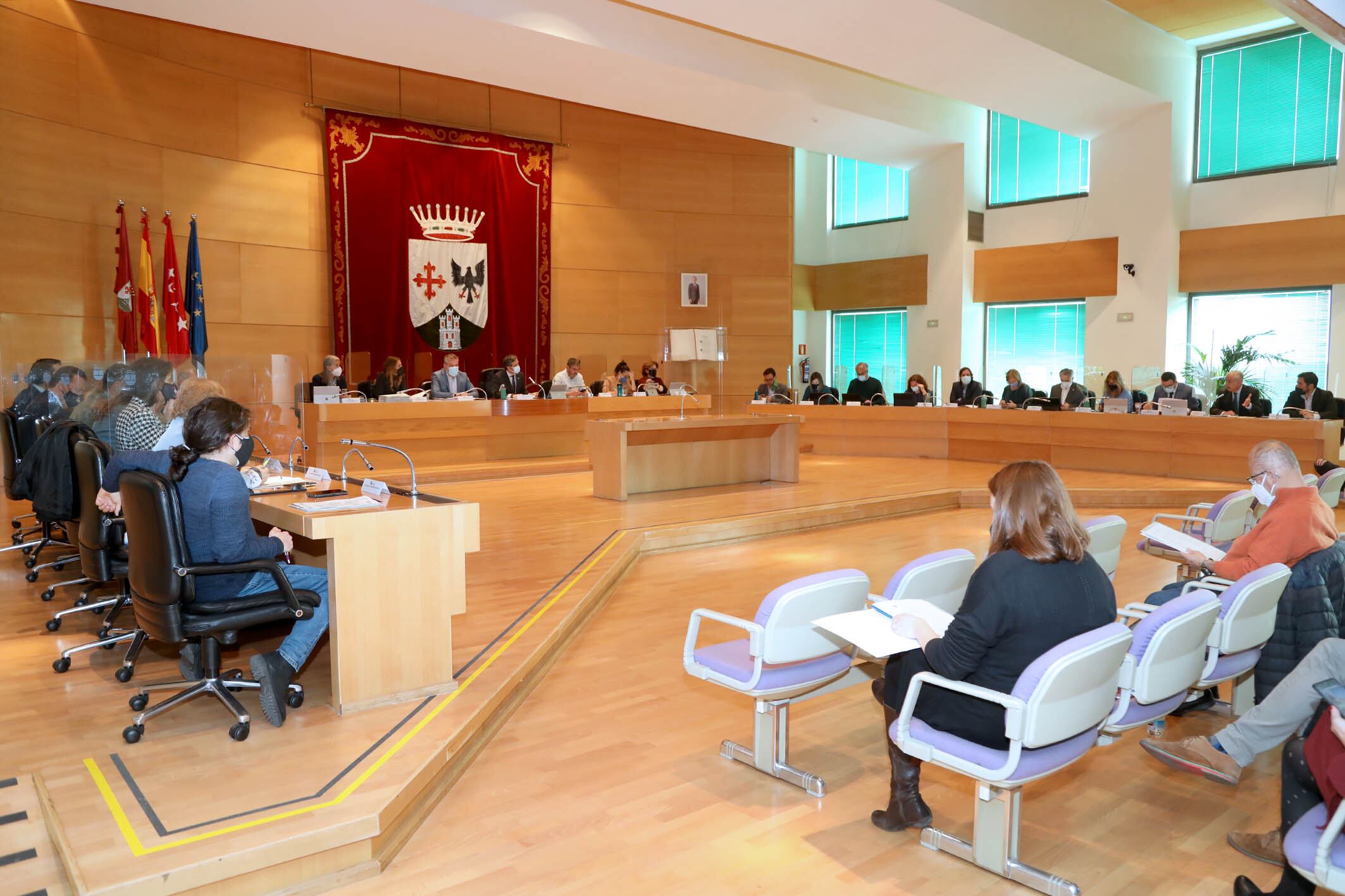 Sesión plenaria ordinaria de febrero de 2022 en el Ayuntamiento de Alcobendas