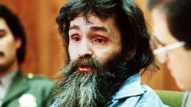 Charles Manson durante el juicio por la muerte e Sharon Tate