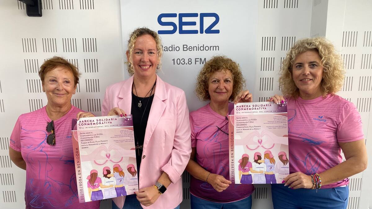 Anémona conmemora en Benidorm el Dia Internacional de la lucha contra el Cáncer de Mama el 19 de octubre