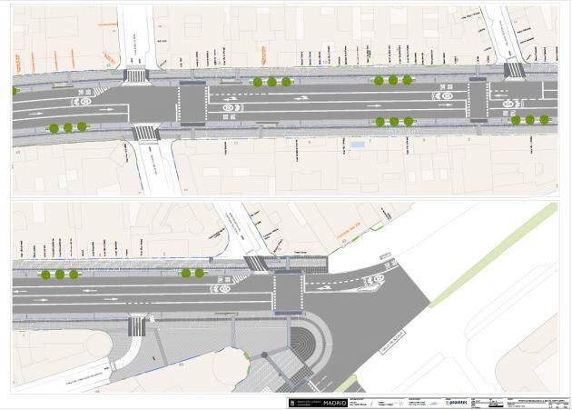 Distribución de las obras en la Gran Vía