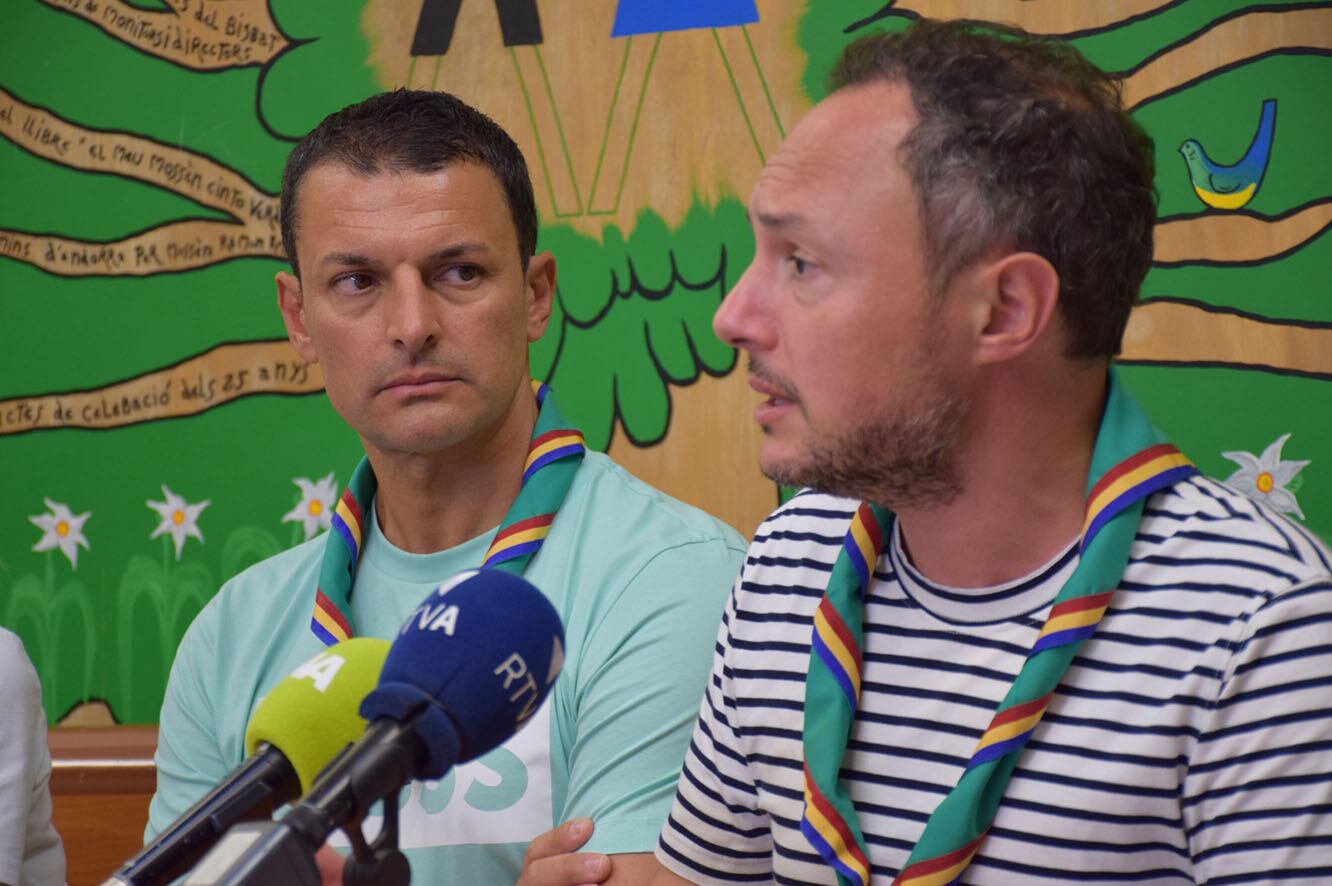 El cap de Govern, Xavier Espot, i el ministre de Presidència, Jordi Gallardo, al tradicional dinar d'AINA