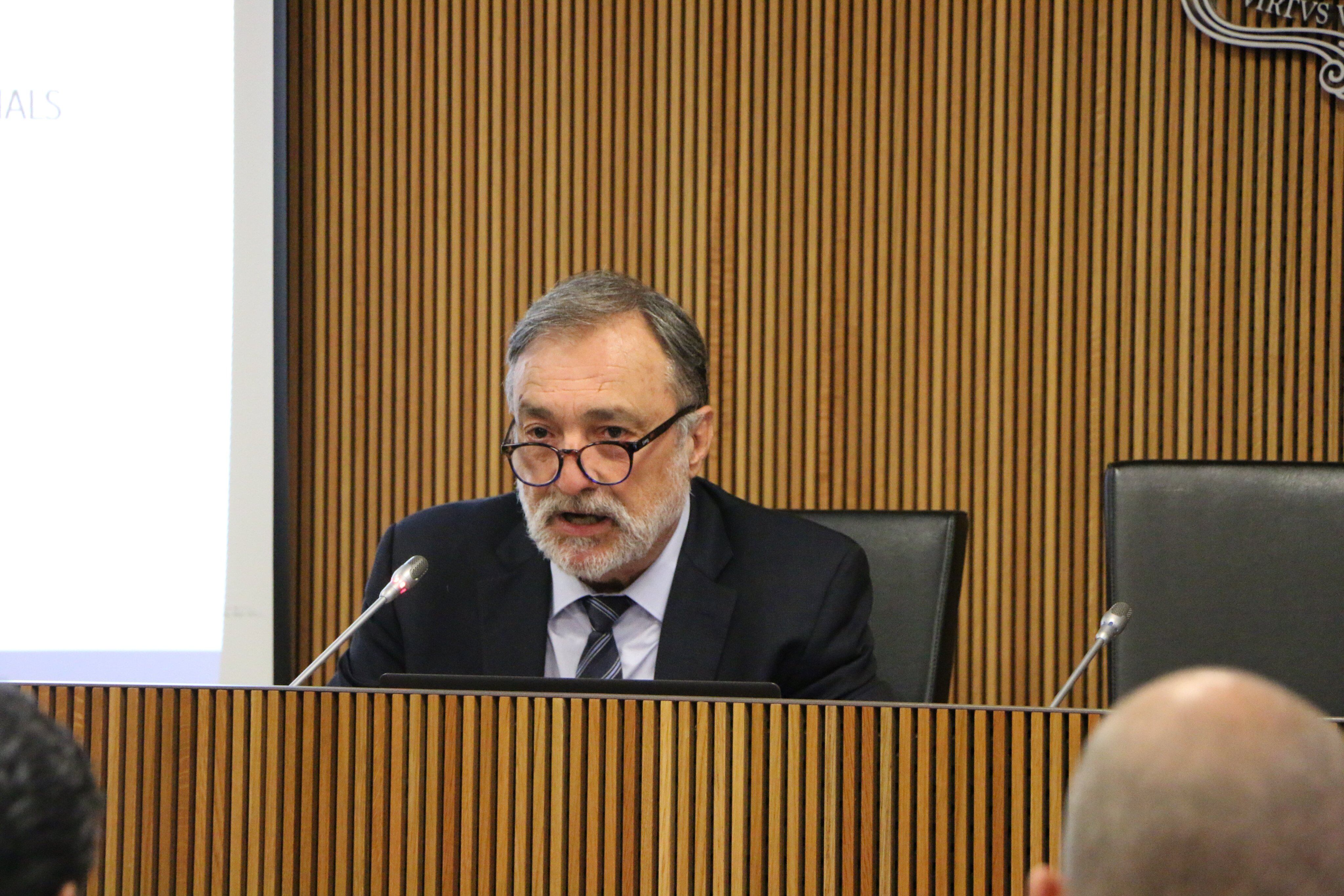 El Raonador del Ciutadà, Marc Vila, durant la presentació de l&#039;informe de la seva activitat del 2022 al Consell General.