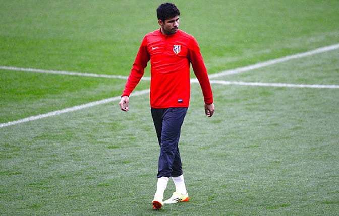 Diego Costa, durante un entrenamiento