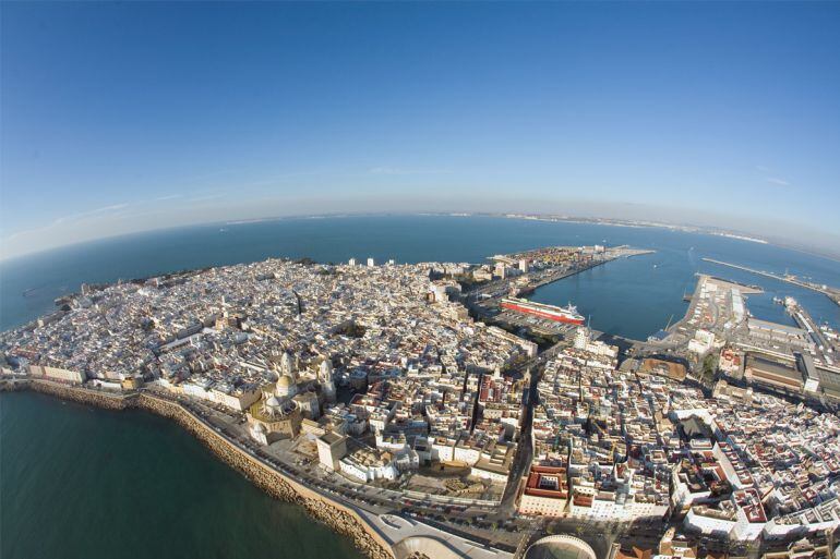 Fotografía aérea de Cádiz